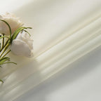 SpaceDresser Basic Rod Pocket Sheer Voile Window Curtain Panels Ivory 1 Pair 2 - Image 6
