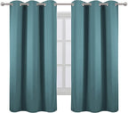 LEMOMO Sea Teal Blackout Curtains 40 x 63 Inch Length/Set of 2 Curtain - Image 2