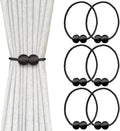 Melaluxe 6 Pack Magnetic Curtain Tiebacks, Decorative Curtain Holdbacks by Melaluxe