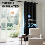 Joydeco Blackout Curtains 63 Inch Length 2 Panels Set, Thermal Insulated Long - Image 4