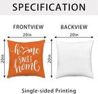 Hexagram Geometric Orange Pillow Covers 20x20 Set of 4, Decorative Outdoor Boho - Image 4