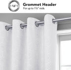 Deconovo White Curtains, Room Darkening Living Room Curtain, Thermal Insulated - Image 5