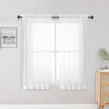 OWENIE Sheer Curtains, Rod Pocket Voile Fimly Sheer Drapes by OWENIE