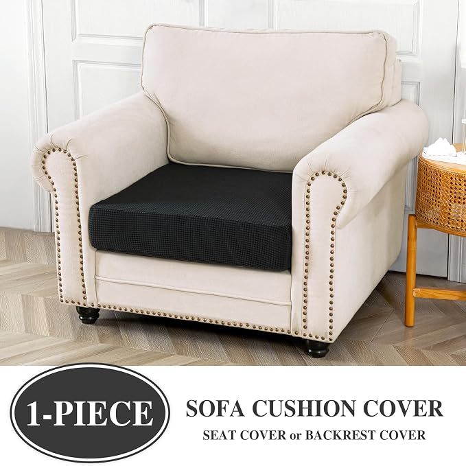 Couch Cushion Cover Seat Cushion Cover Stretch Armchair Cover Separate - Image 2