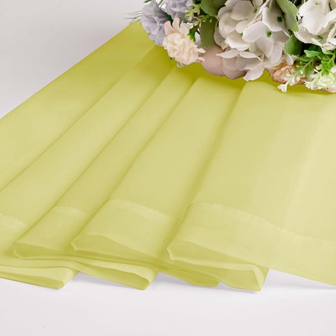 OWENIE Lemon Kitchen Sheer Curtains - Image 7