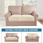 H.VERSAILTEX Velvet Stretch Couch Cushion Cover Plush Cushion Slipcover - Image 3