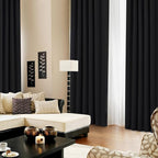 Deconovo Blackout Curtains, Thermal Insulated, W42 x L54 2 Panels, Back Tab - Image 4