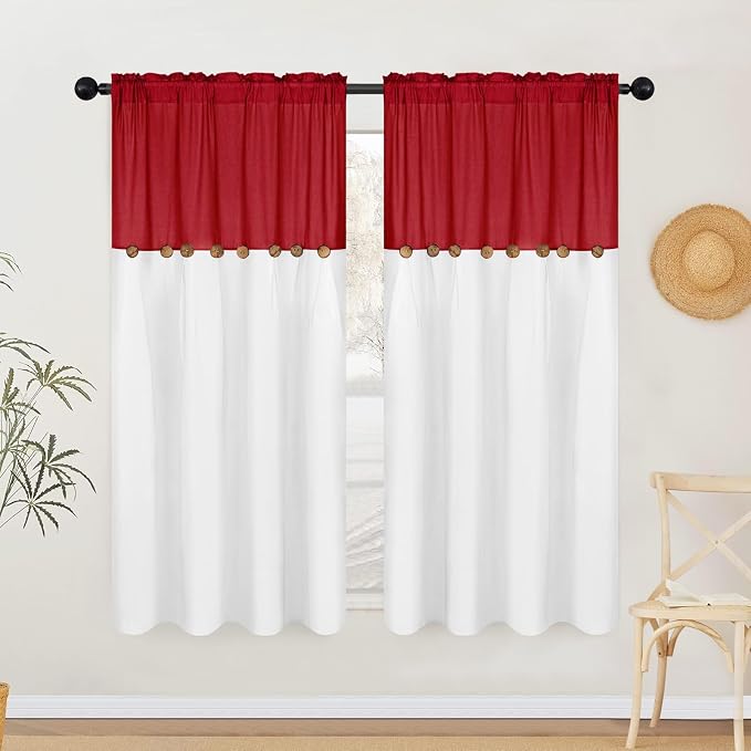 FRAMICS Farmhouse Cotton Linen Curtains by FRAMICS