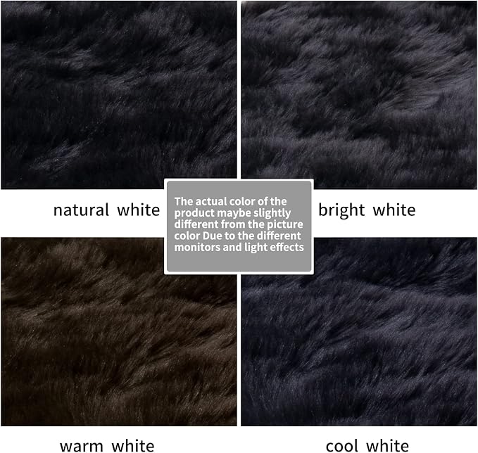 Faux Fur Rug Sofa Chairs Cover, 2X3 Shaggy Furry Rugs - Image 5