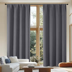 Simplebrand Ava Grey Blackout Curtains by Simplebrand