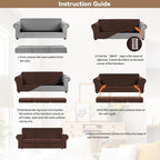 WEERRW 4 Pieces Velvet High Stretch Couch Covers - Image 6