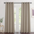 NICETOWN Blackout Taupe Curtains 84 inches Long, Grommet Room Darkening Thermal by NICETOWN