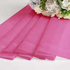 OWENIE Sheer Hot Pink Curtains for Bedroom Living Room 78 Inches Long 2 Panels - Image 7