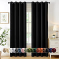 MIULEE Black Blackout Curtains for Bedroom Living Room 84 Inches Long 2 Panels by MIULEE