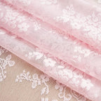 YJ YANJUN Vintage Lace Curtains 84 Inches Long- Pretty Pastel Floral Pink Sheer - Image 6