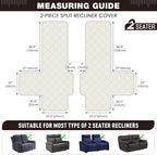TAOCOCO 100% Waterproof Loveseat Recliner Cover, Non Slip Split Loveseat Covers - Image 5