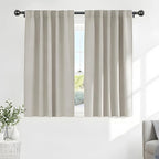 PONY DANCE Blackout Curtains, Cream Blackout Curtains by PONYDANCE