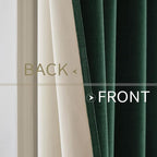 MIULEE Linen Curtains for Bedroom 100% Blackout Thermal Insulated Emerald Green - Image 6