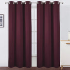 LEMOMO Burgundy Red Thermal Blackout Curtains/38 x 84 Inch/Set of 2 Panels Room by Lemomo