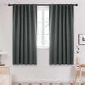 Deconovo Rod Pocket and Back Tab Curtains Room Darkening Curtain Blackout by Deconovo