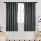 Deconovo Rod Pocket and Back Tab Curtains Room Darkening Curtain Blackout by Deconovo