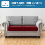 Couch Cover Stretch Velvet Sofa Cushion Cover 2-Piece - Image 3