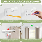 5/8” Diameter Curtain Rods 30-90 Inch, - Image 4
