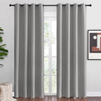 NICETOWN Silver Grey Room Darkening Curtain Panels 86" Long by NICETOWN