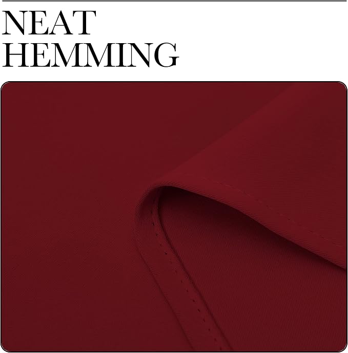 NICETOWN Christmas Burgundy Red Kitchen Blackout Curtain Panels, Thermal - Image 8