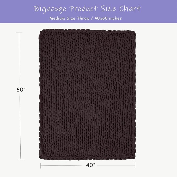 Bigacogo Chunky Knit Throw Blanket - Image 2