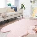 ORINOVA Pink Fluffy Shag Carpet Faux Bunny Washable Plush Fur Area Rugs by ORINOVA