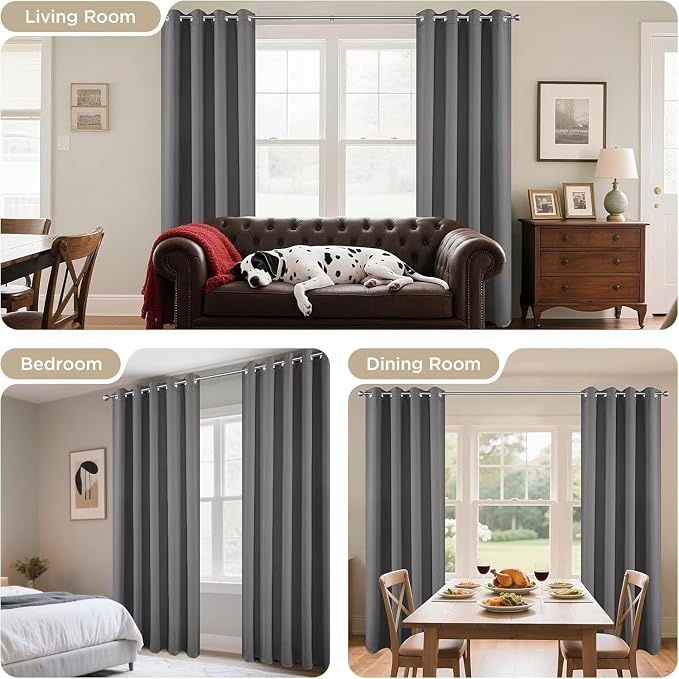 Joydeco Blackout Curtains 108 Inch Length 2 Panels Set, Thermal Insulated Long - Image 5