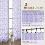 Chyhomenyc Extra Long Light Purple Sheer Curtains 120 Inch Length 2 Panels Set - Image 5