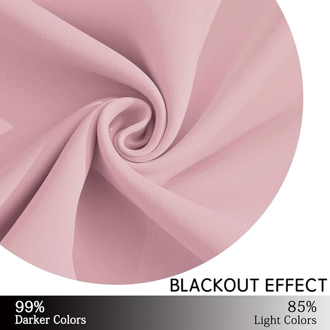 Yakamok Blackout Curtains Room Darkening Thermal Insulated - Image 6