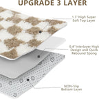 Large Shag Area Rug for Bedroom, 9x12 Ft Beige and White Area Rug Classic - Image 5