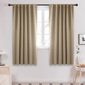 Deconovo Solid Room Darkening Panels Back Tab and Rod Pocket Curtains Blackout by Deconovo