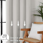 Simplebrand Ava Natural Extra Long 10ft Curtains - Image 7