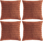 Fancy Homi 4 Packs Rust Decorative Throw Pillow Covers 26x26 Inch by Fancy+Homi