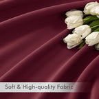 MIULEE Christmas Wine Red Back Tab Blackout Curtains 108 Inch Long 2 Panels Set - Image 6