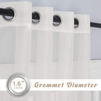 NICETOWN Voile Sheer Curtains for Bedroom Windows, Grommet Top Elegant - Image 2
