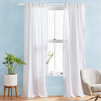 IFELS Heavy Duty Curtain Rods for Windows 66 to 120 Inch, 1 Inch White Curtain - Image 2