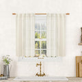 LAMIT Semi Sheer Linen Curtains 40 Inch Length by LAMIT