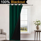 Yakamok 100% Blackout Curtains 96 Inches Long, 2 Thick Layers Heat and Full - Image 2
