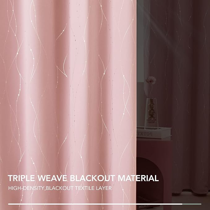 Deconovo Pink Blackout Curtains - Image 7