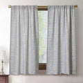 Oindec Faux Linen Kitchen Curtains 45 Inch Length Cafe Curtain Tiers by Oindec