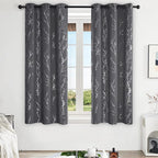 Deconovo Blackout Curtains Grey, Thermal Insulated Soundproof Drapes, 42 x 63 - Image 2