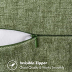 MIULEE Pack of 2 Couch Throw Pillow Covers 16x16 Inch Sage Green Farmhouse - Image 3