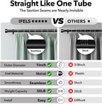 Extra Long Curtain Rods for Windows 32 to 170 Inch, 1 Inch Black Heavy Duty - Image 5
