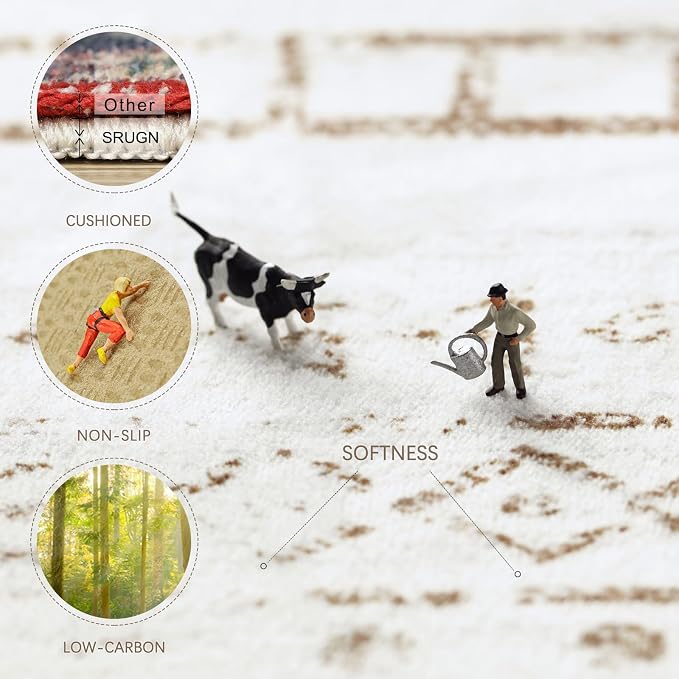 Moroccan Washable Rugs 8x10 Area Rugs - Image 3