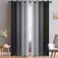 Yakamok Light Blocking Ombre Curtains, Room Darkening Grommet Window Drapes by Yakamok